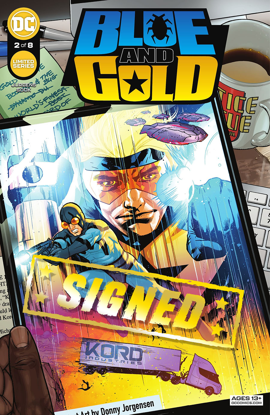 Blue & Gold #2 Cover D DF Gold Signature Series Signed By Dan Jurgens