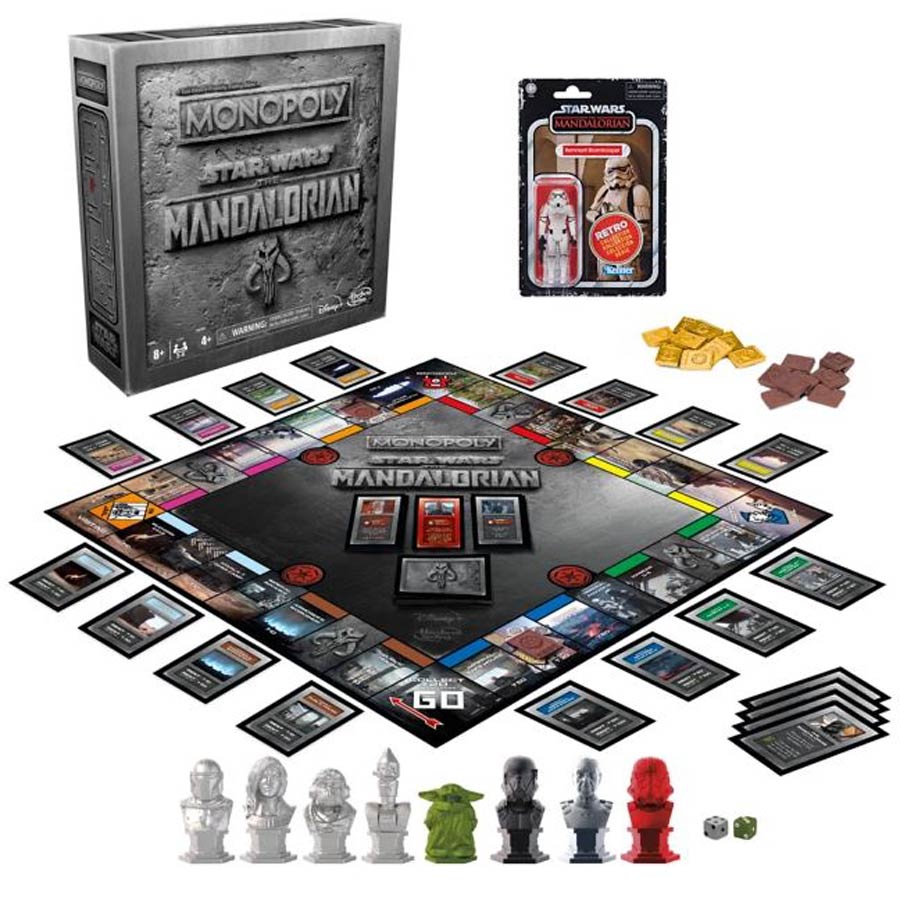 Monopoly Mandalorian Limited Edition With Retro Figure