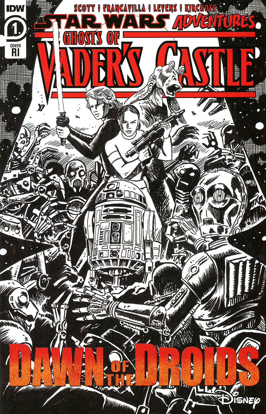 Star Wars Adventures Ghosts Of Vaders Castle #1 Cover C Incentive Francesco Francavilla Variant Cover