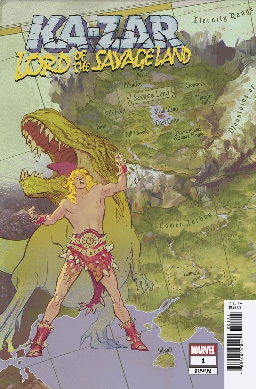 Ka-Zar Lord Of The Savage Land #1 Cover F Incentive German Garcia Map Variant Cover