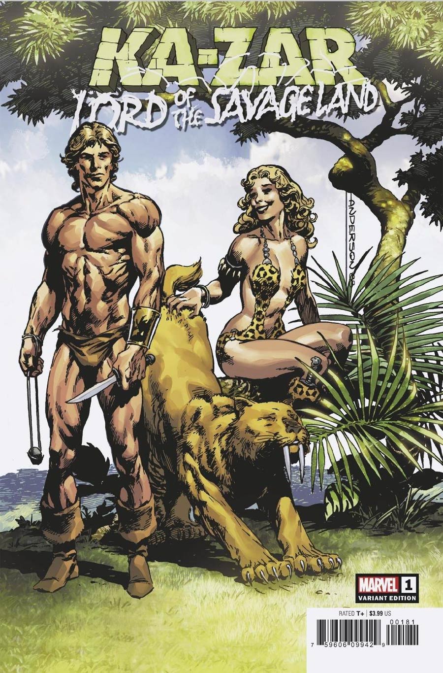 Ka-Zar Lord Of The Savage Land #1 Cover H Incentive Brent Anderson Hidden Gem Variant Cover