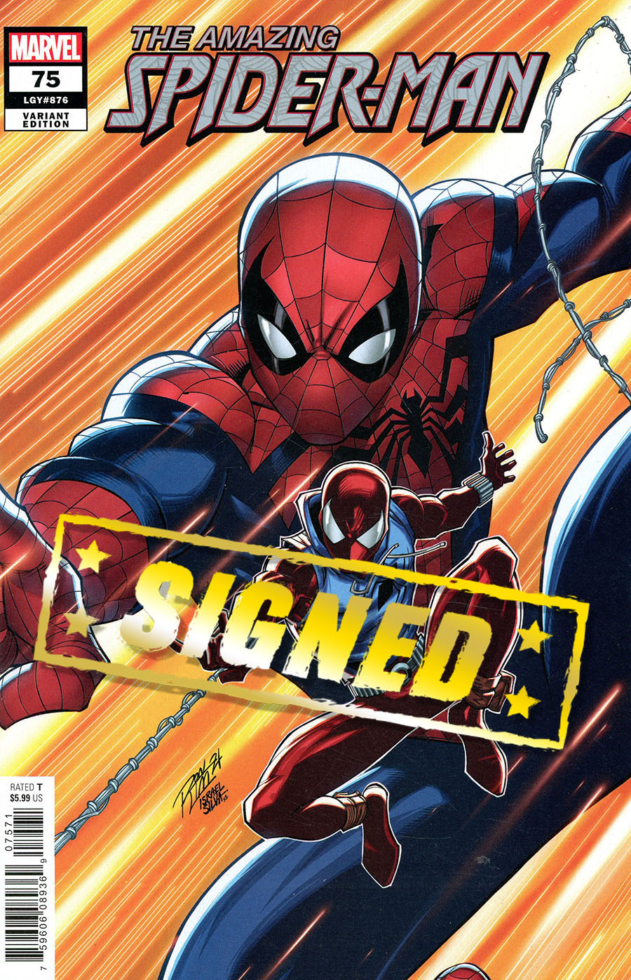 Amazing Spider-Man Vol 5 #75 Cover S Variant Ron Lim Cover Signed By Zeb Wells
