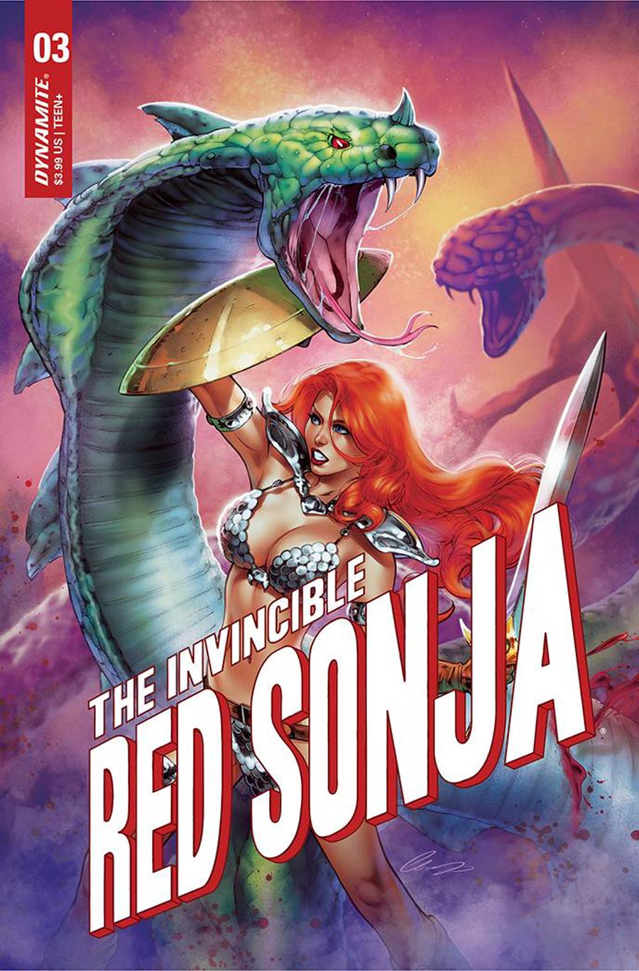 Invincible Red Sonja #3 Cover Q Variant Elias Chatzoudis Premium Cover