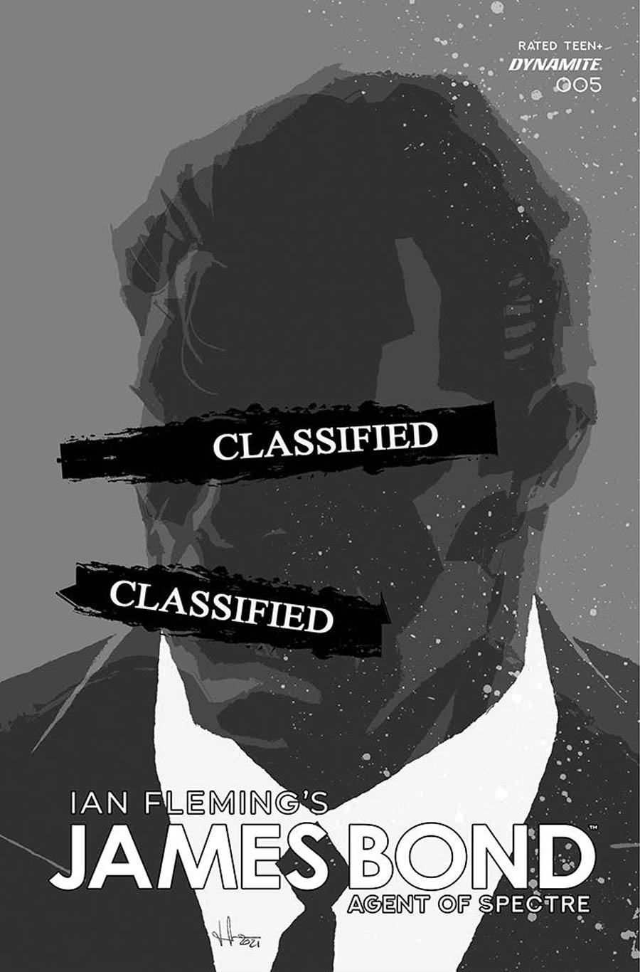James Bond Agent Of SPECTRE #5 Cover F Incentive Luca Casalanguida Black & White Cover
