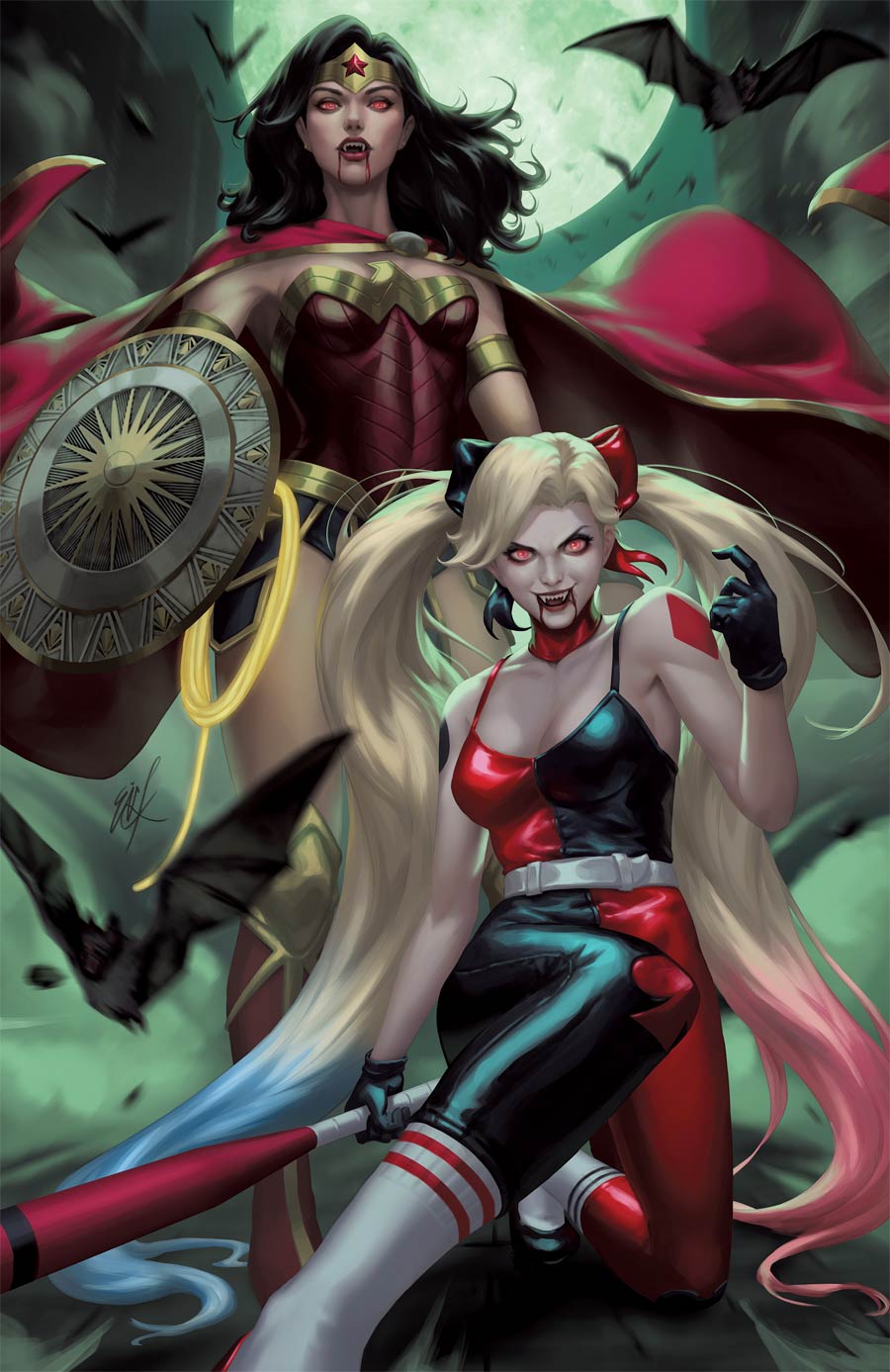 DC vs Vampires #1 Cover C Variant Ejikure Team Glow-In-The-Dark Card Stock Variant Cover