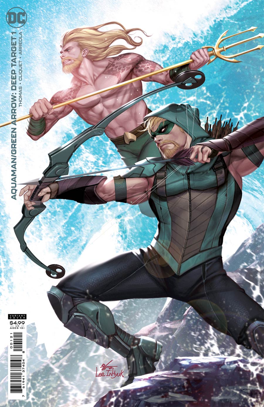 Aquaman Green Arrow Deep Target #1 Cover B Variant Inhyuk Lee Card Stock Cover
