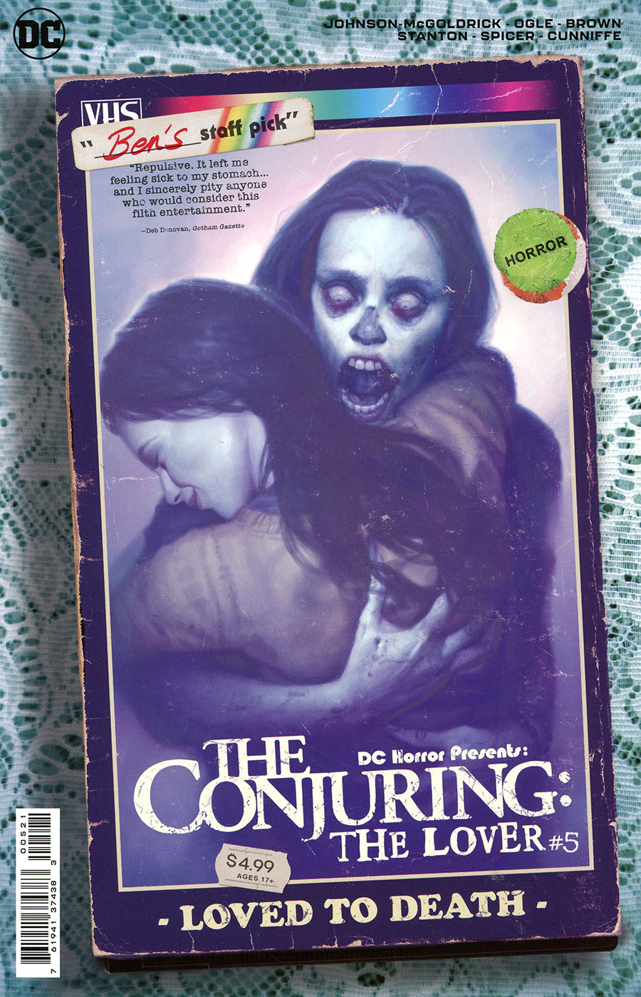 DC Horror Presents The Conjuring The Lover #5 Cover B Variant Ryan Brown Movie Poster Card Stock Cover