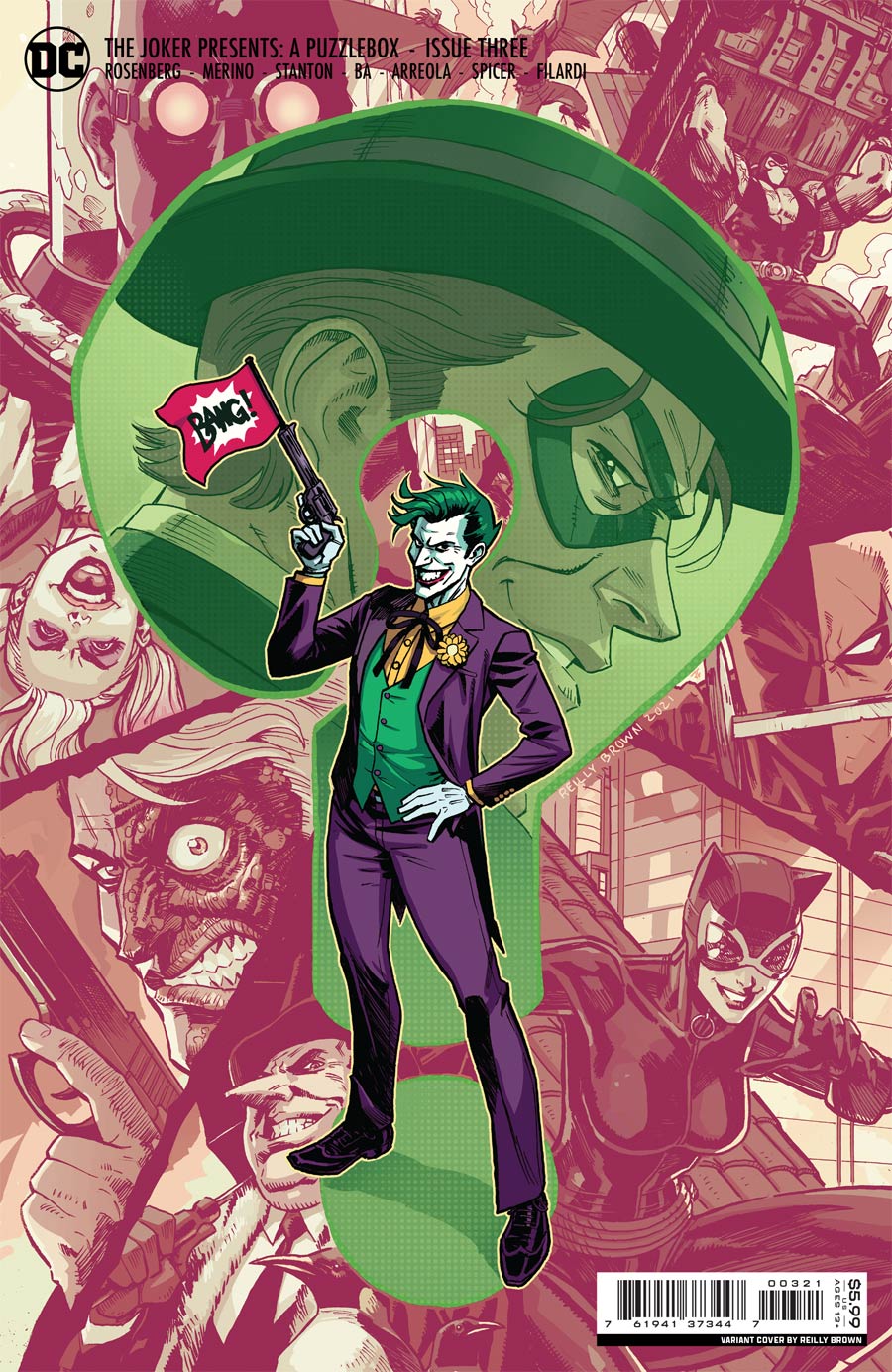 Joker Presents A Puzzlebox #3 Cover B Variant William Reilly Brown Card Stock Cover