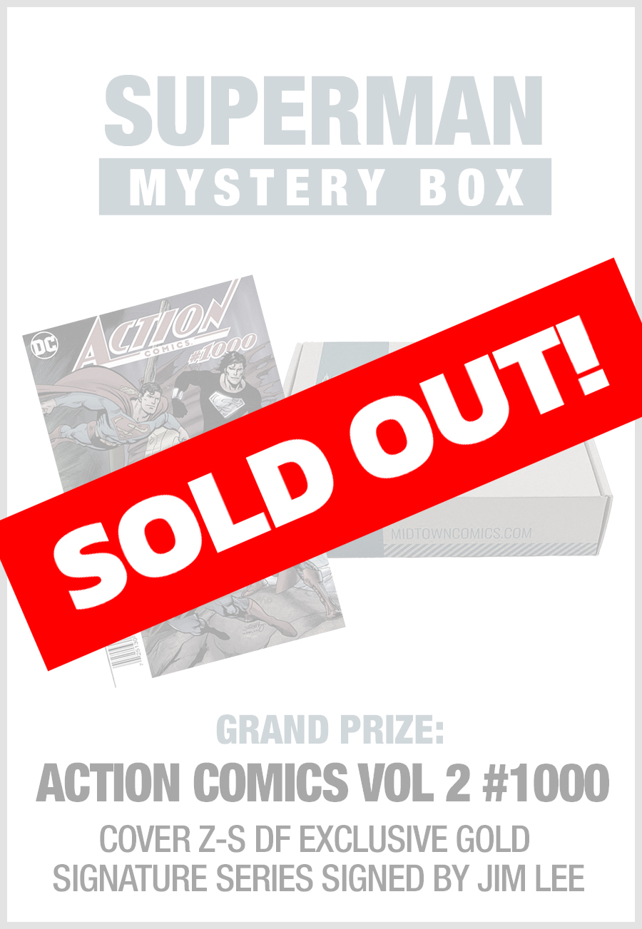 SOLD OUT - Midtown Comics Mystery Box - Superman (Purchase for a chance to win Action Comics #1000 DFE Wraparound Cover Gold Signature Series Signed B