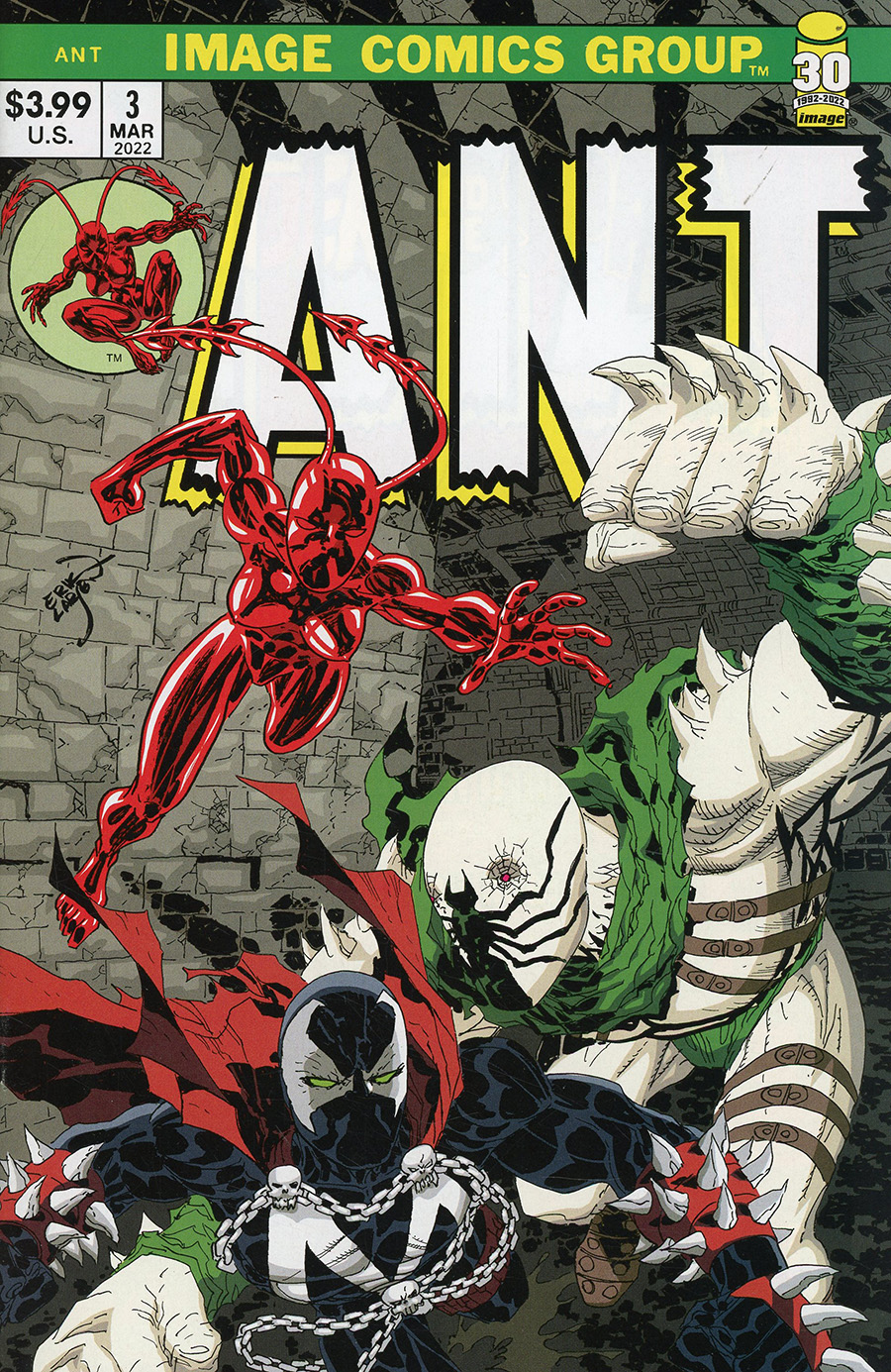 Ant Vol 3 #3 Cover B Variant Erik Larsen Retro 1970s Trade Dress Cover