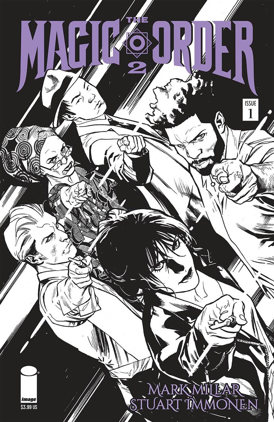 Magic Order 2 #1 Cover B Variant Stuart Immonen Black & White Cover