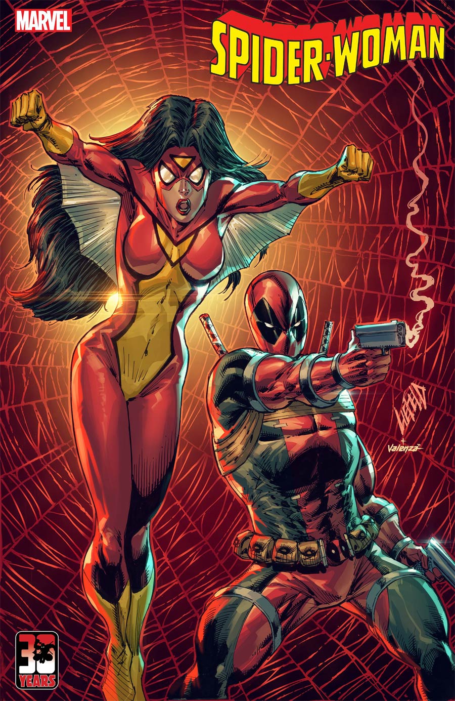 Spider-Woman Vol 7 #16 Cover B Variant Rob Liefeld Deadpool 30th Anniversary Cover
