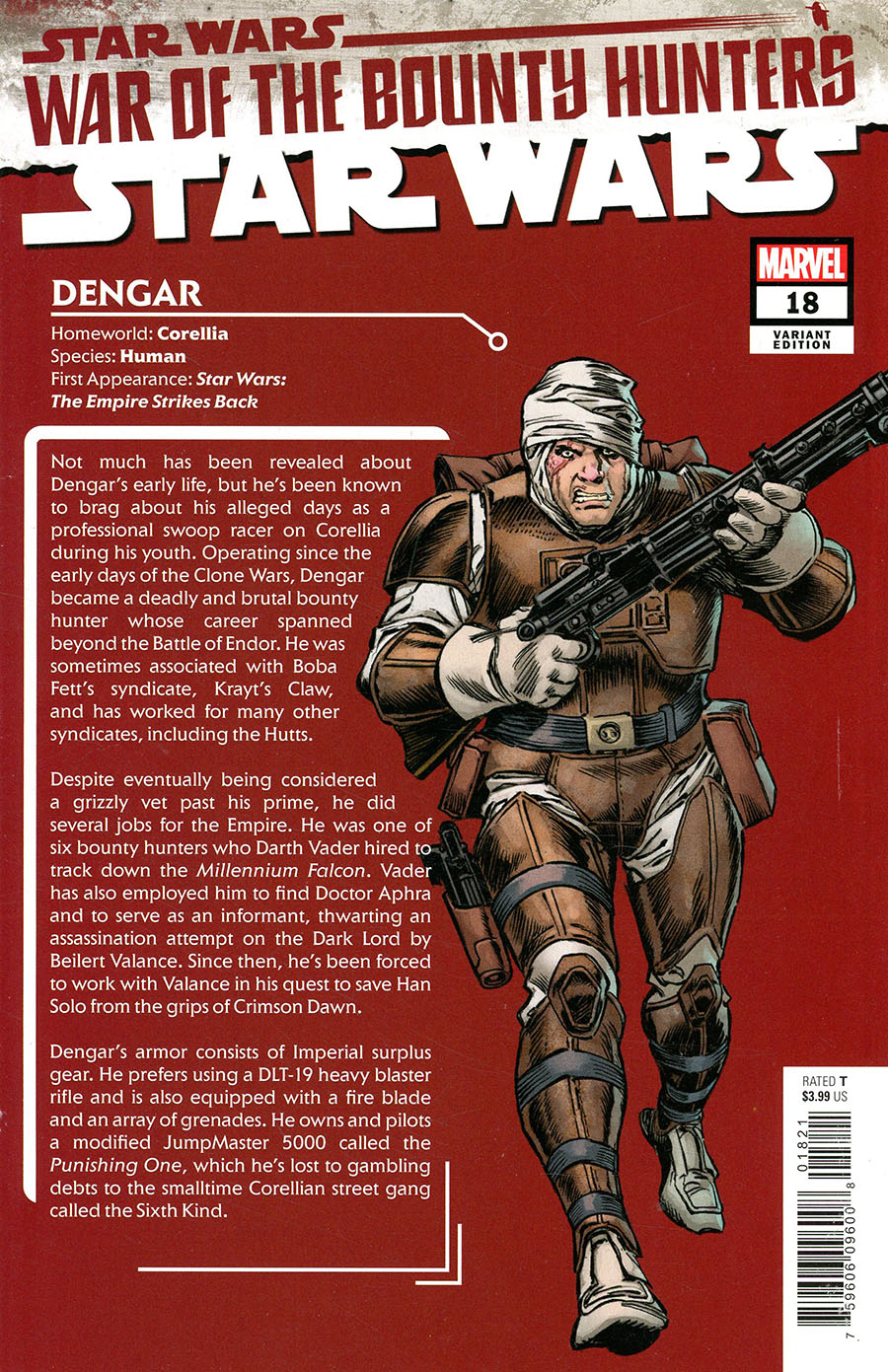 Star Wars Vol 5 #18 Cover B Variant Ron Frenz Bounty Hunter Handbook Cover (War Of The Bounty Hunters Tie-In)