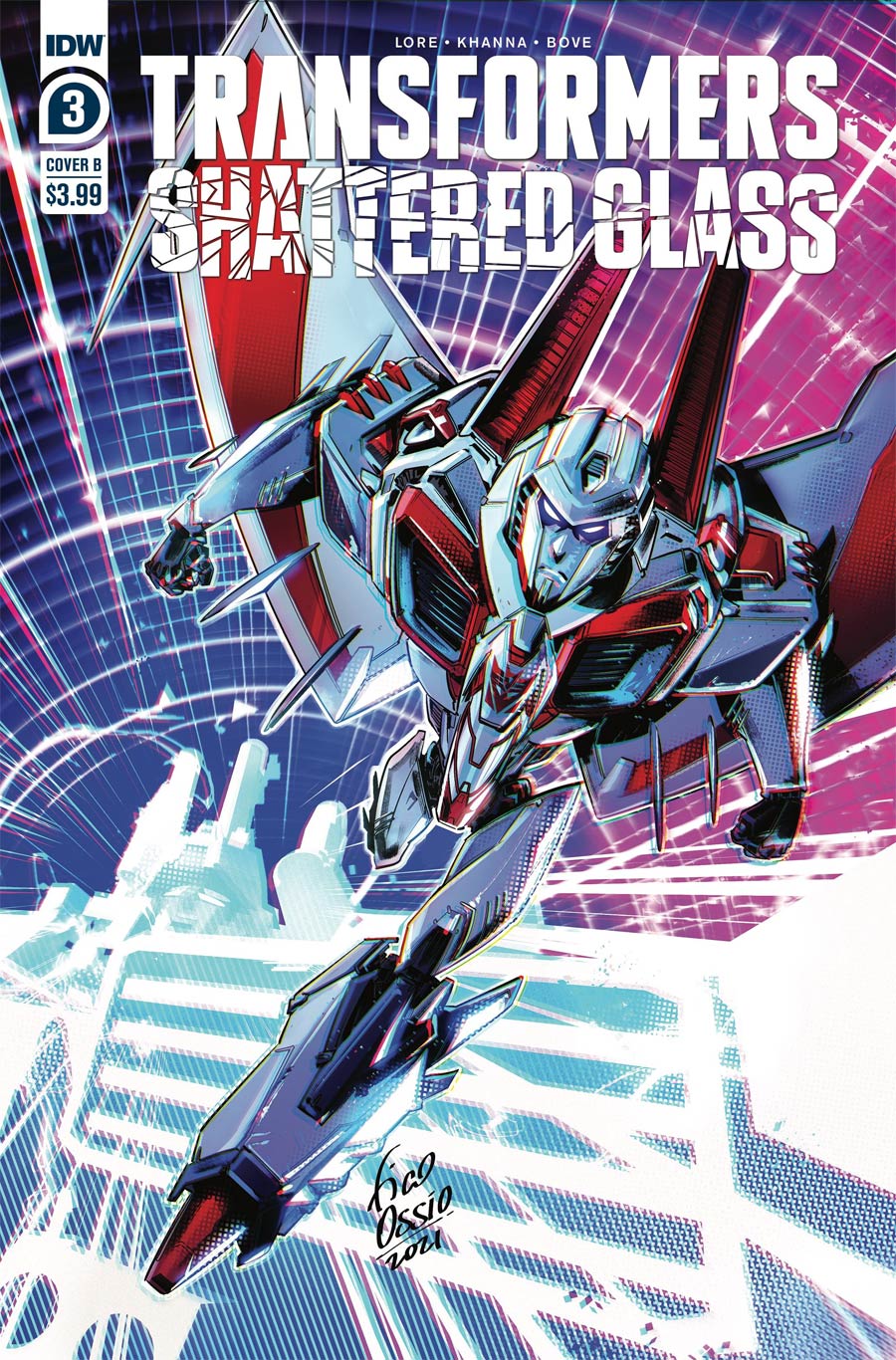 Transformers Shattered Glass #3 Cover B Variant Fico Ossio Cover