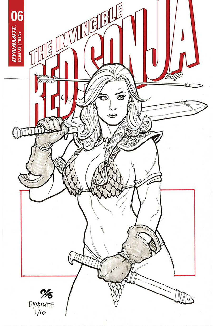Invincible Red Sonja #6 Cover D Variant Frank Cho Outrage Cover