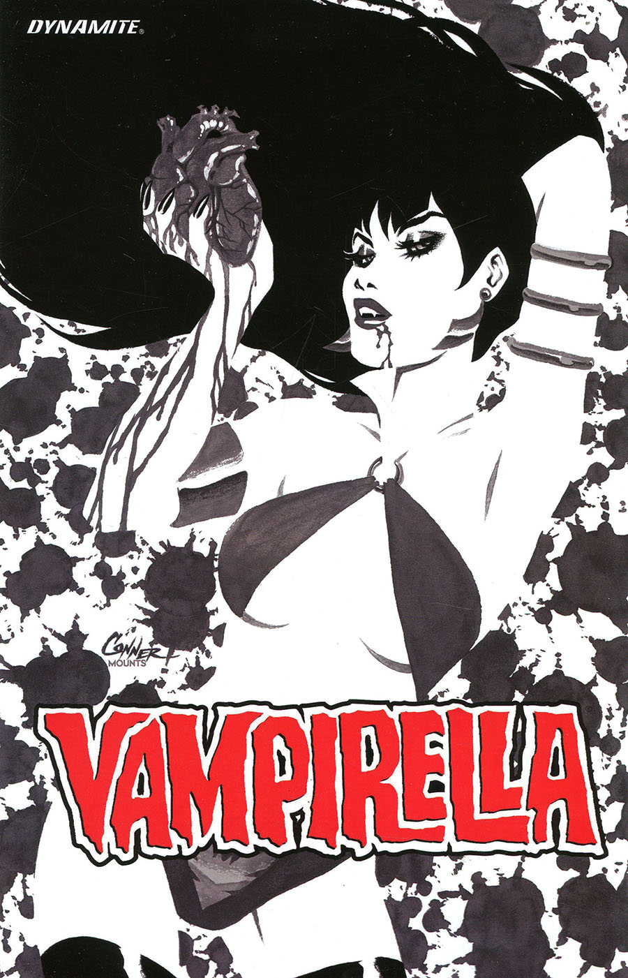 Vampirella Ascending Evil Special Edition Cover B Variant Amanda Conner Black & White Cover