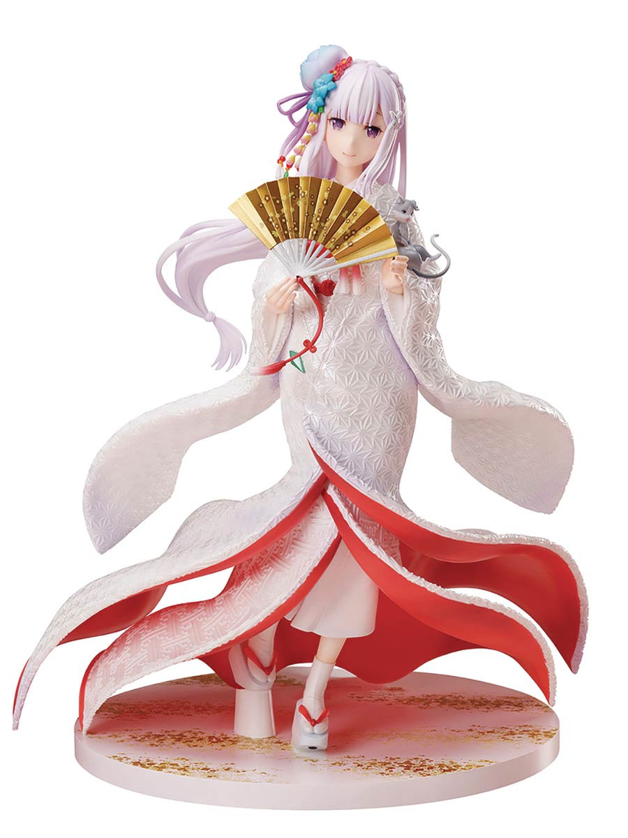 ReZero Starting Life In Another World Emilia Shiromuku 1/7 Scale PVC Figure