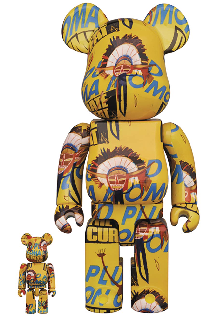 Andy Warhol x Jean Michel Basquiat 3 100 Percent & 400 Percent 2-Pack Bearbrick