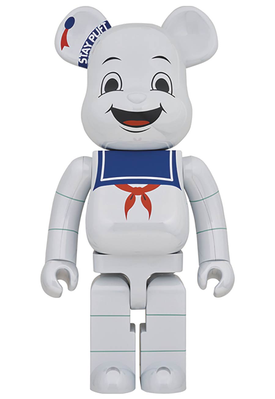 Ghostbusters Stay Puft Marshmallow Man White Chrome 1000 Percent Bearbrick