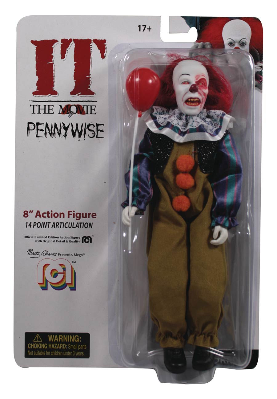 Mego Horror It Pennywise Burn Damage 8-Inch Action Figure