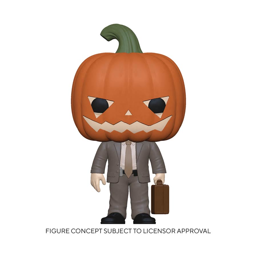POP Television Office Dwight With Pumpkinhead Vinyl Figure