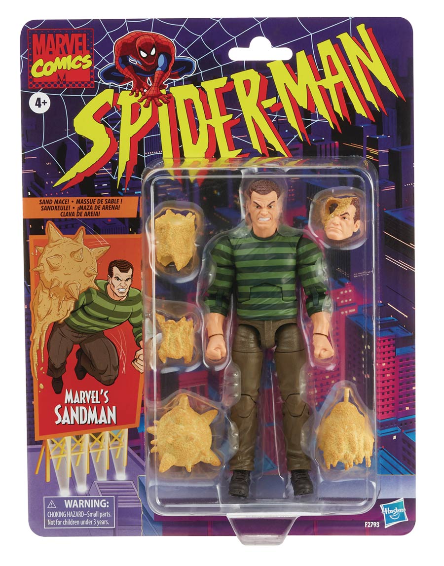 Marvel Spider-Man Legends Retro Sandman 6-Inch Action Figure Case