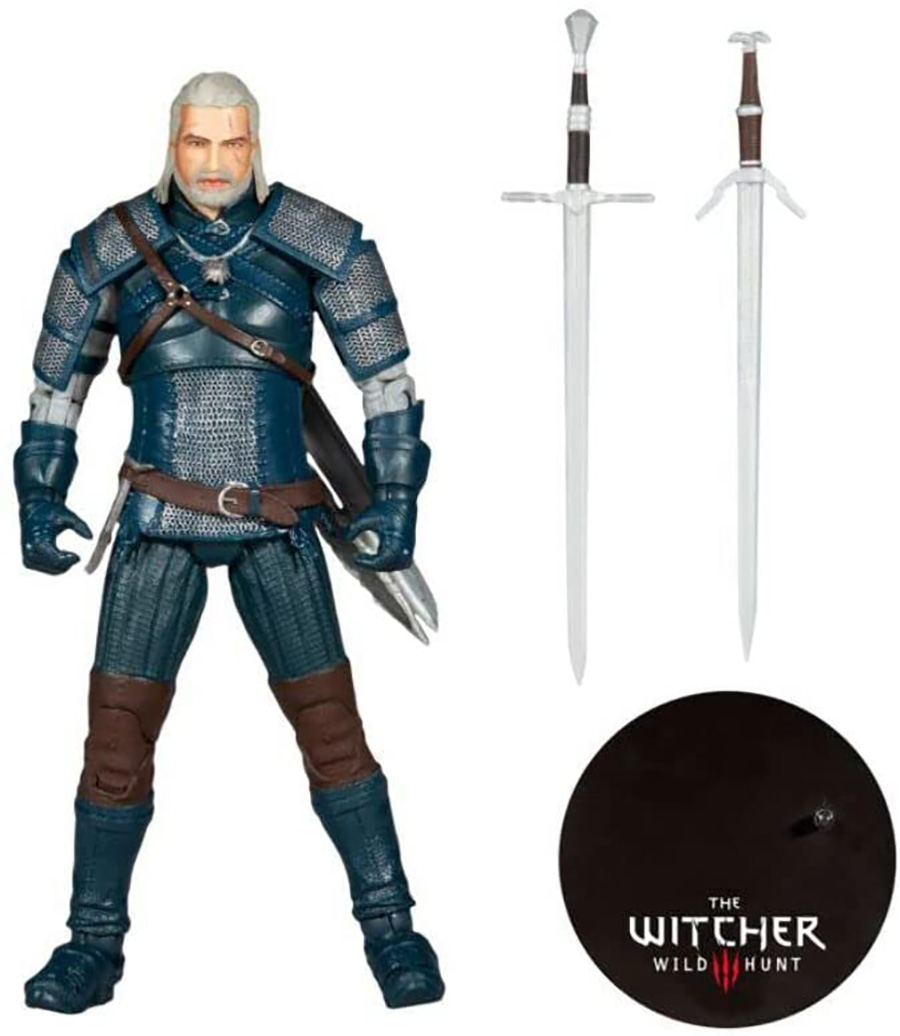 Witcher III Wild Hunt Geralt Of Rivia Viper Armor Teal Dye 7-Inch Scale Action Figure