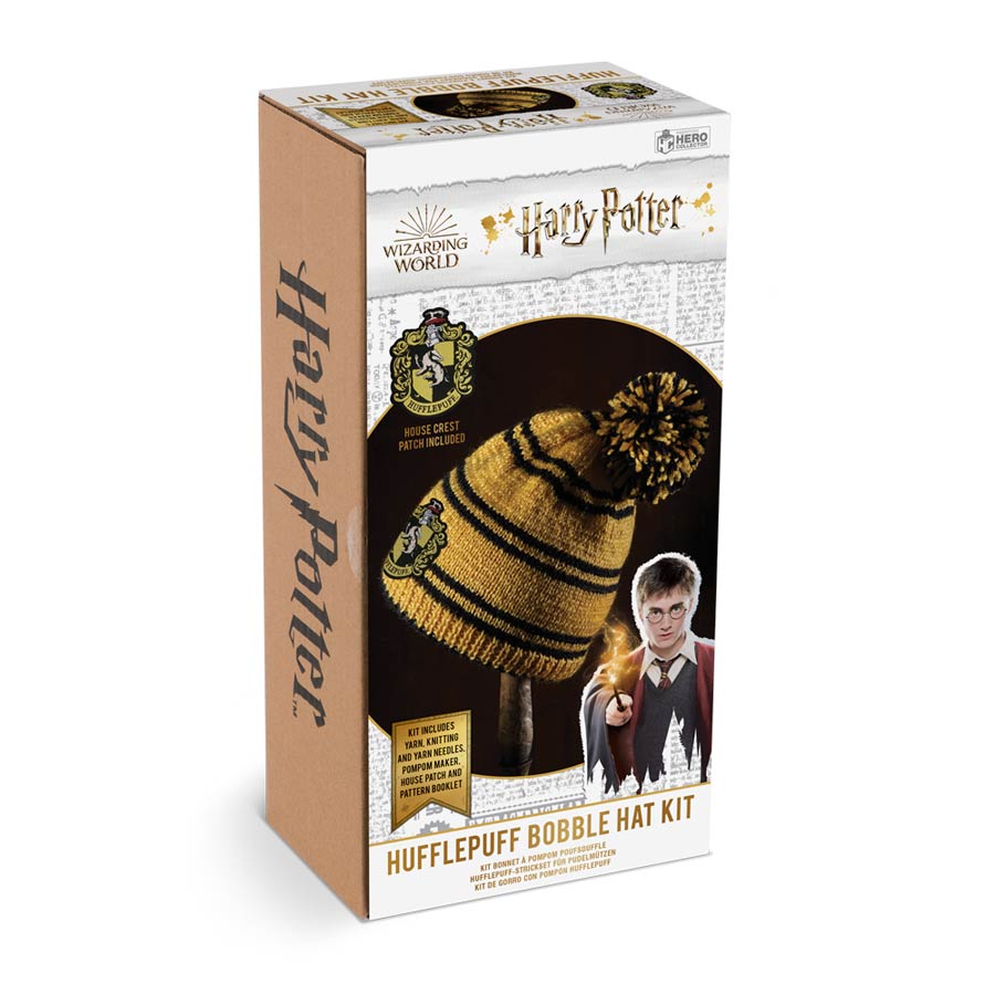 Harry Potter Wizarding World Knit Kit Bobble Hat - Hufflepuff House