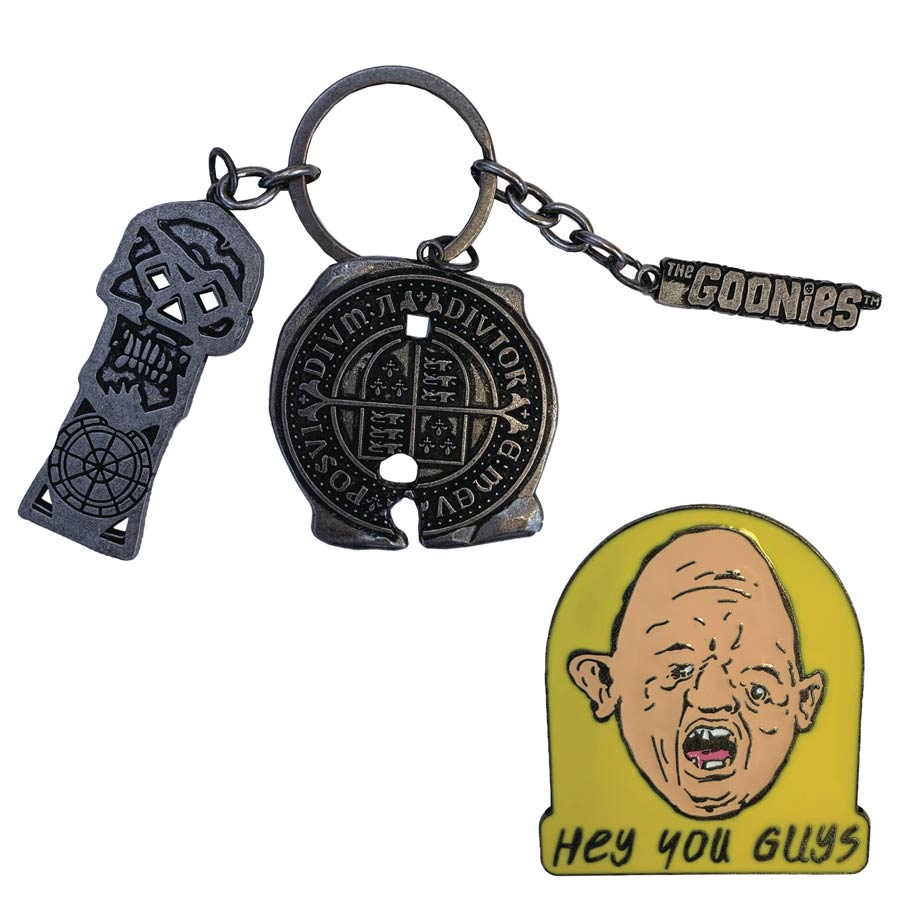 Goonies Collector Home System Keychain And Pin Set