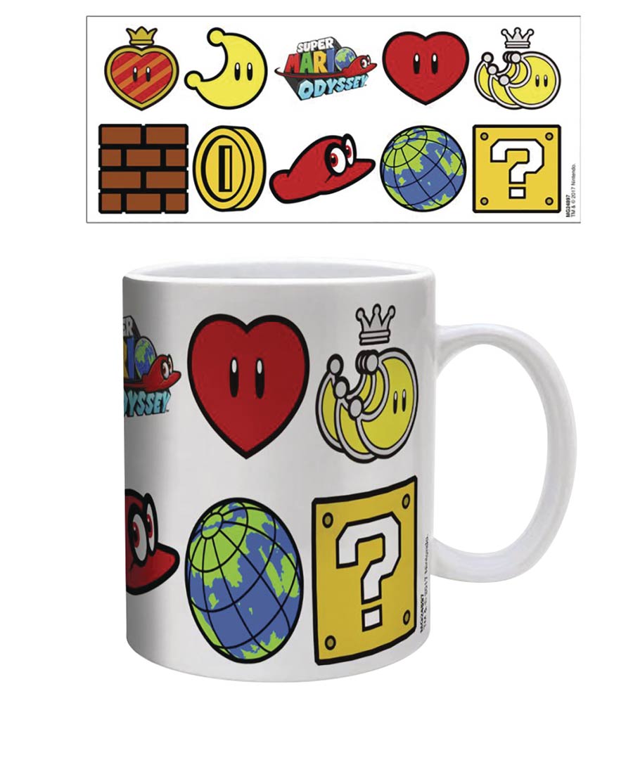 Super Mario 11-Ounce Mug - Odyssey Icons