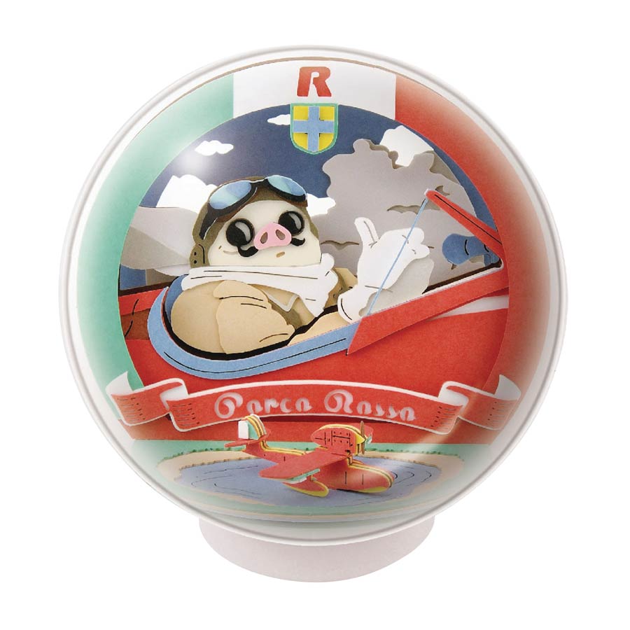 Studio Ghibli Paper Theater Ball - Porco Rosso Airplane Piloting Porco Rosso