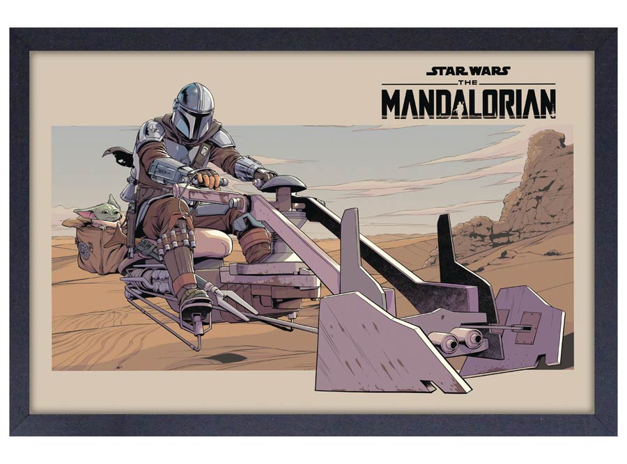 Star Wars 11x17 Framed Print - Mandalorian Speeder
