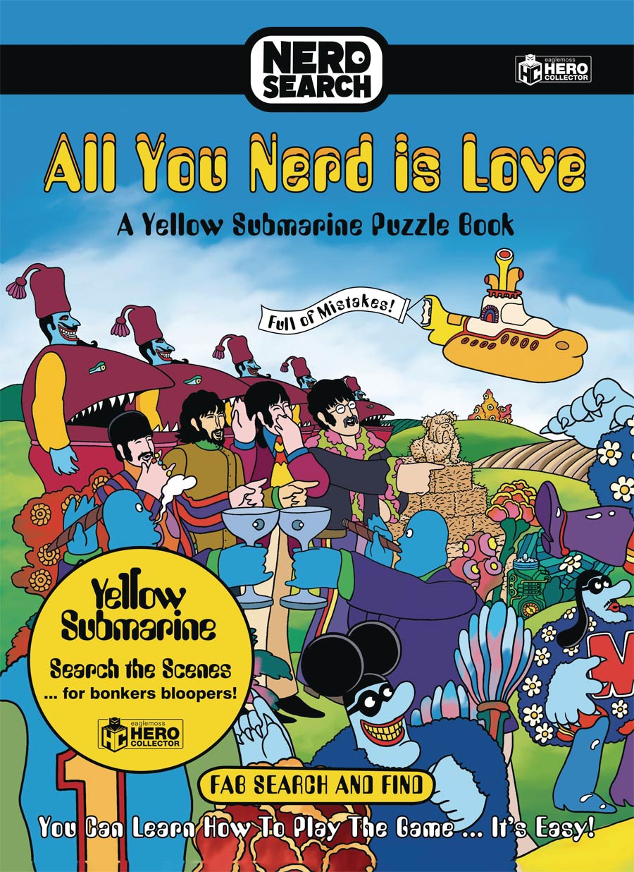Beatles Nerd Search All You Nerd Is Love A Yellow Submarine Puzzle Book HC