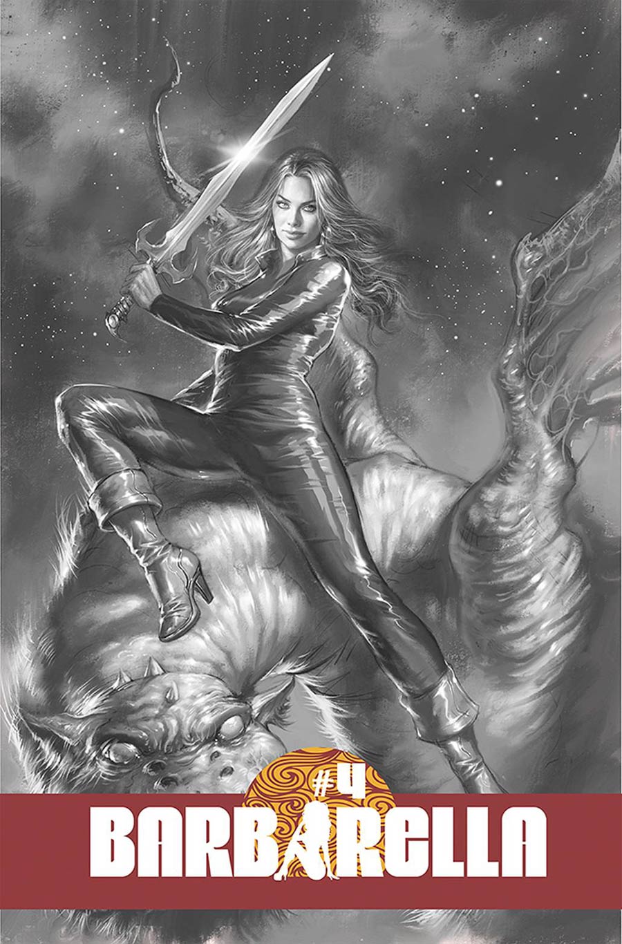 Barbarella Vol 2 #4 Cover F Incentive Lucio Parrillo Black & White Cover