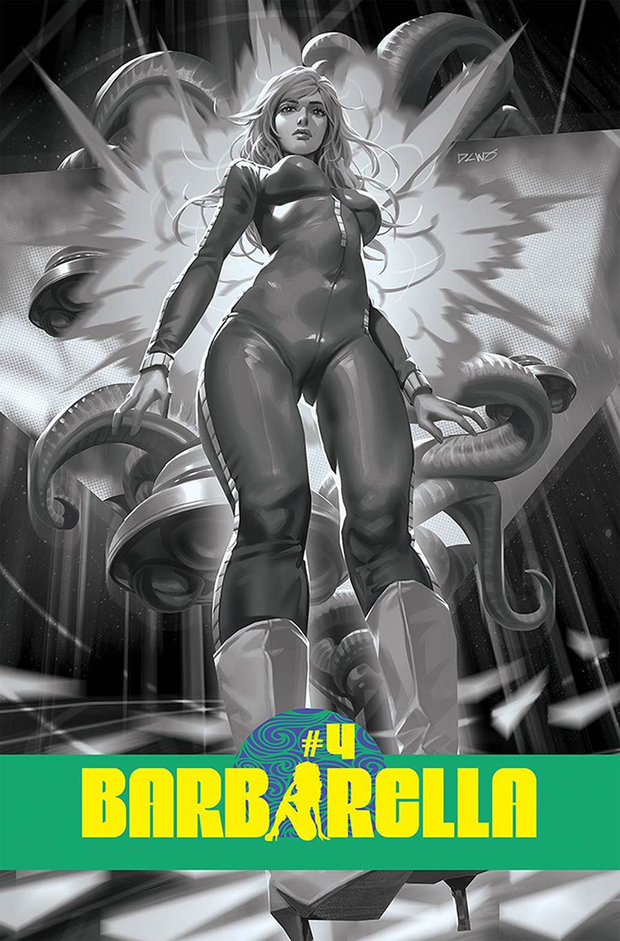 Barbarella Vol 2 #4 Cover I Incentive Derrick Chew Black & White Virgin Cover