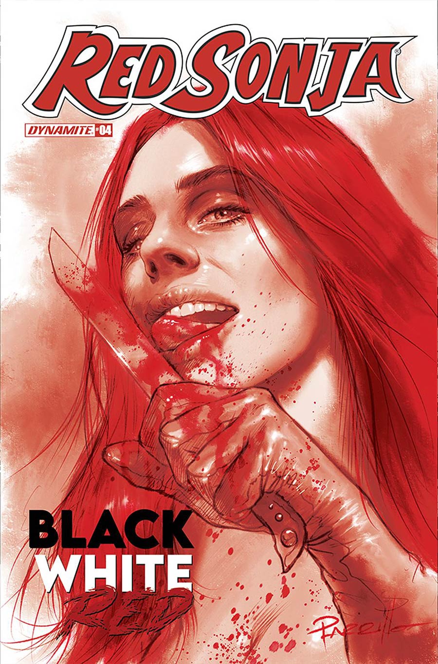 Red Sonja Black White Red #4 Cover E Incentive Lucio Parrillo Tint Cover