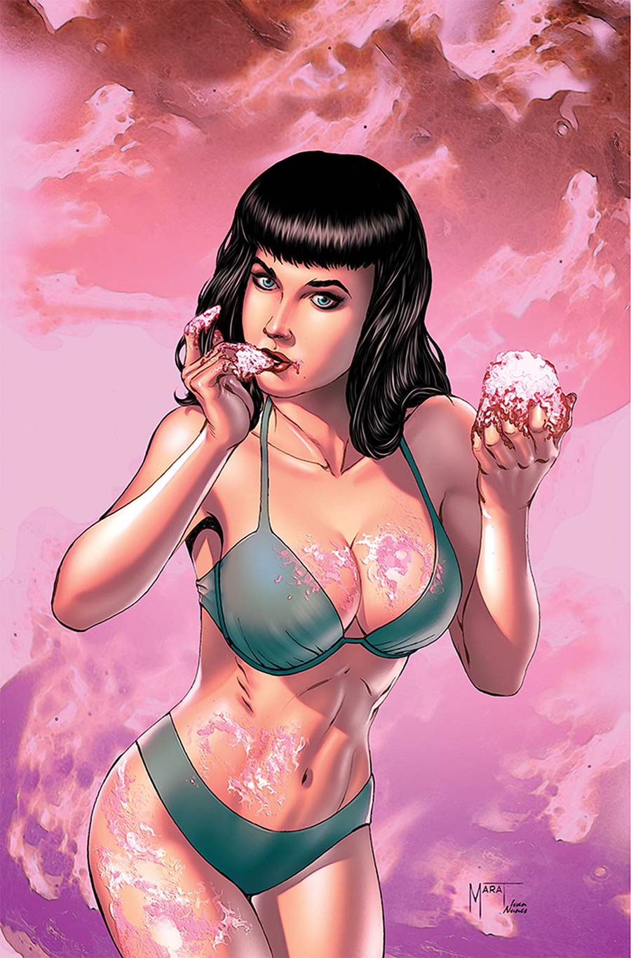 Bettie Page And The Curse Of The Banshee #5 Cover J Limited Edition Marat Mychaels Virgin Cover
