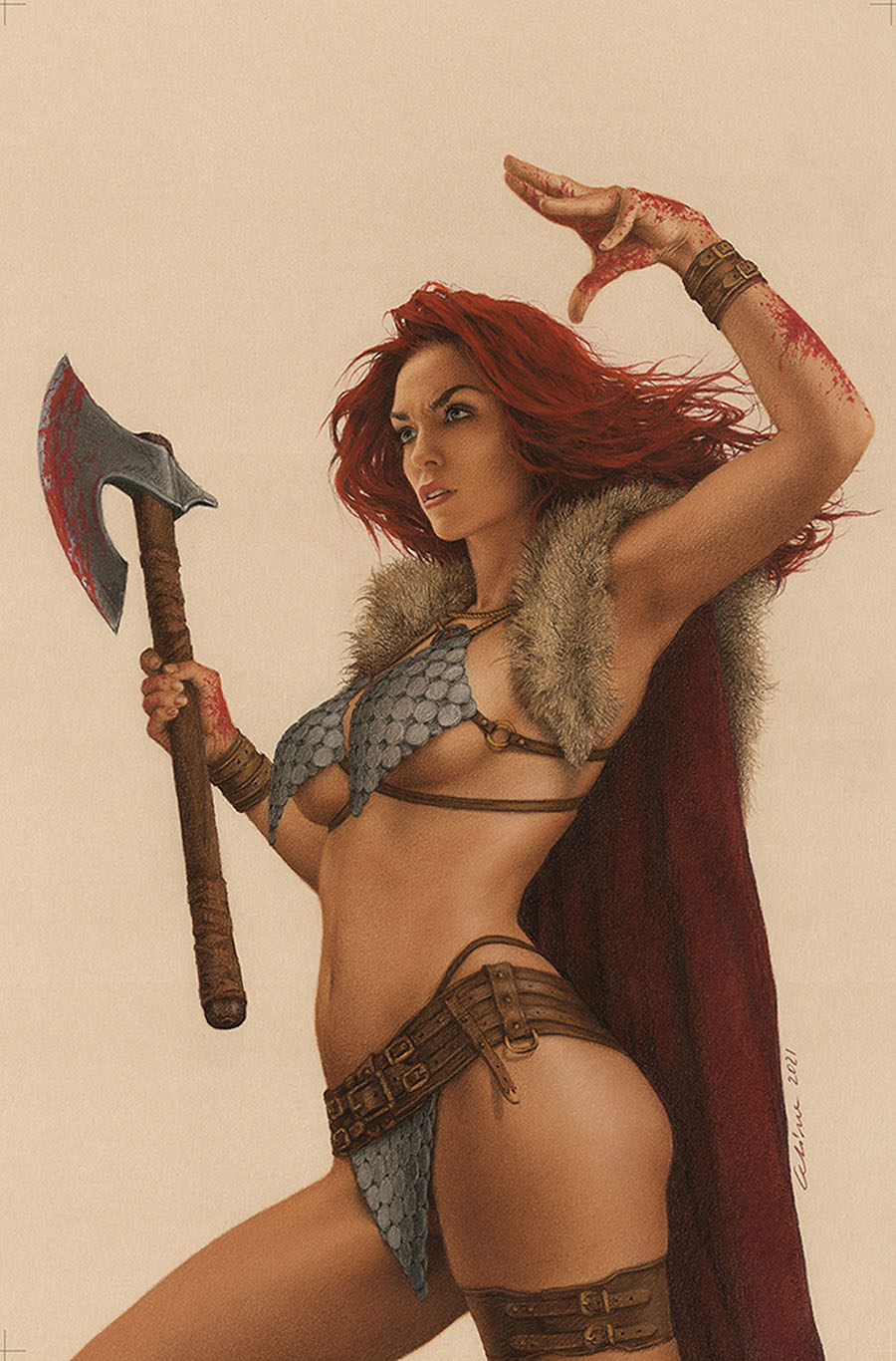 Invincible Red Sonja #6 Cover M Limited Edition Celina Virgin Cover
