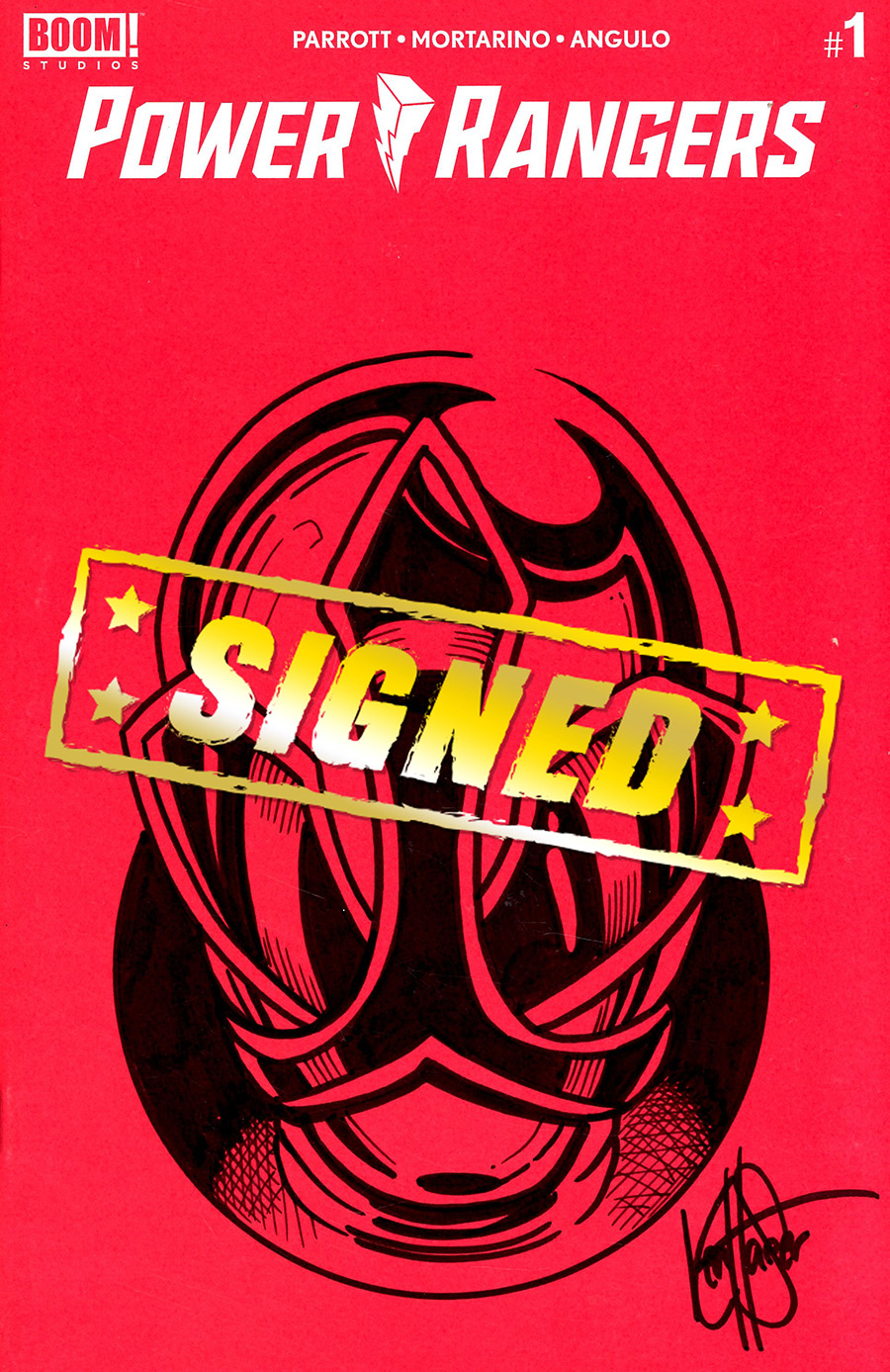 Power Rangers #1 Cover R DF Signed & Remarked By Ken Haeser