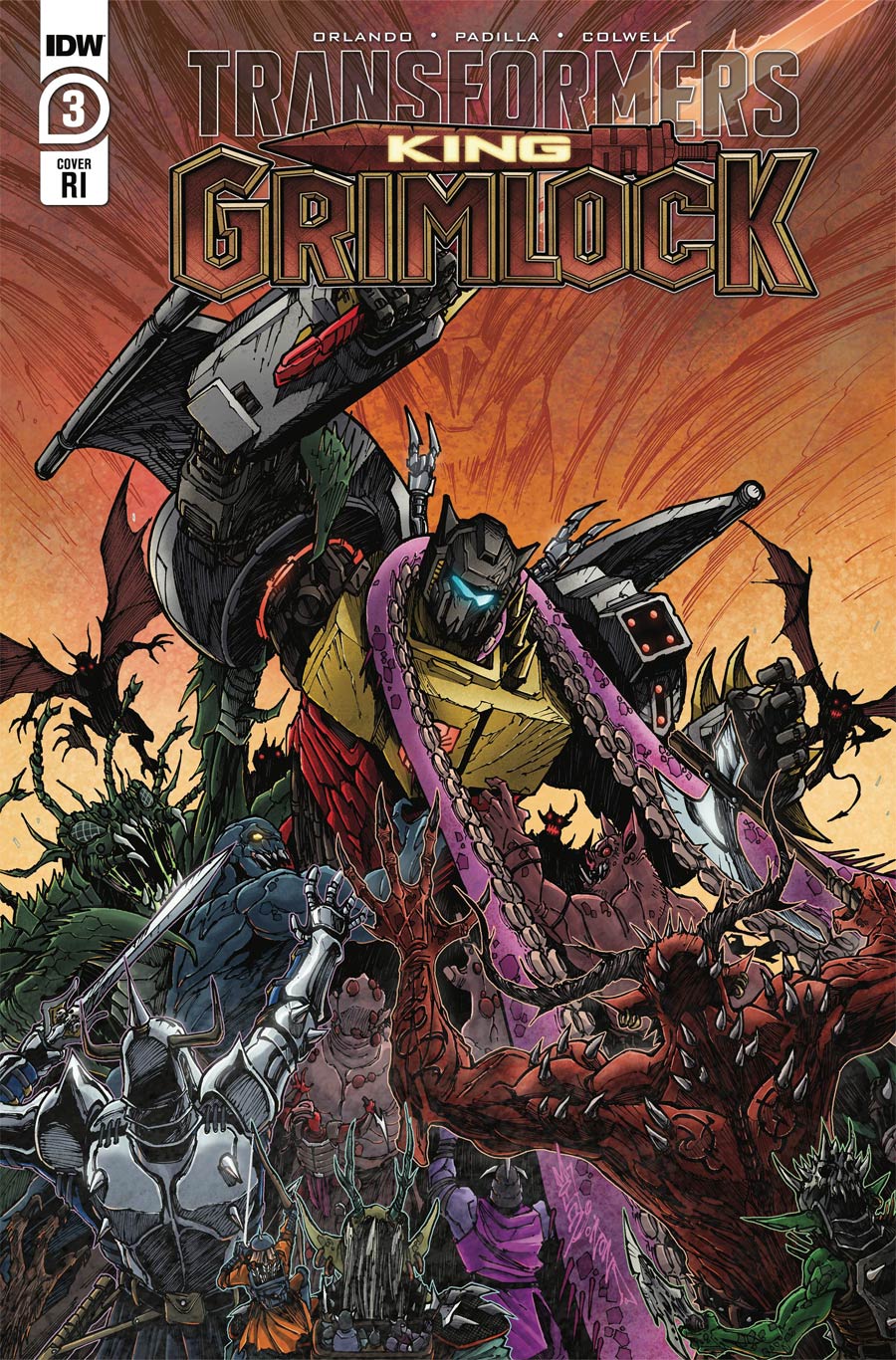 Transformers King Grimlock #3 Cover C Incentive Alex Milne Variant Cover