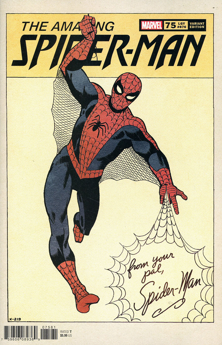 Amazing Spider-Man Vol 5 #75 Cover J Incentive Steve Ditko Hidden Gem Variant Cover