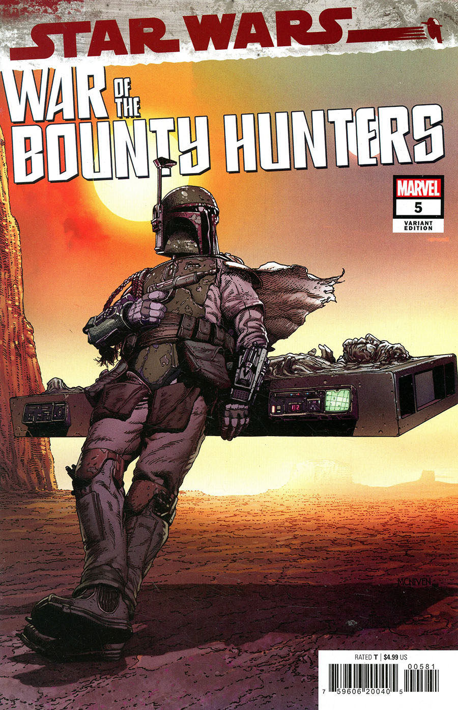 Star Wars War Of The Bounty Hunters #5 Cover H Incentive Steve McNiven Boba Always Gets His Bounty Variant Cover