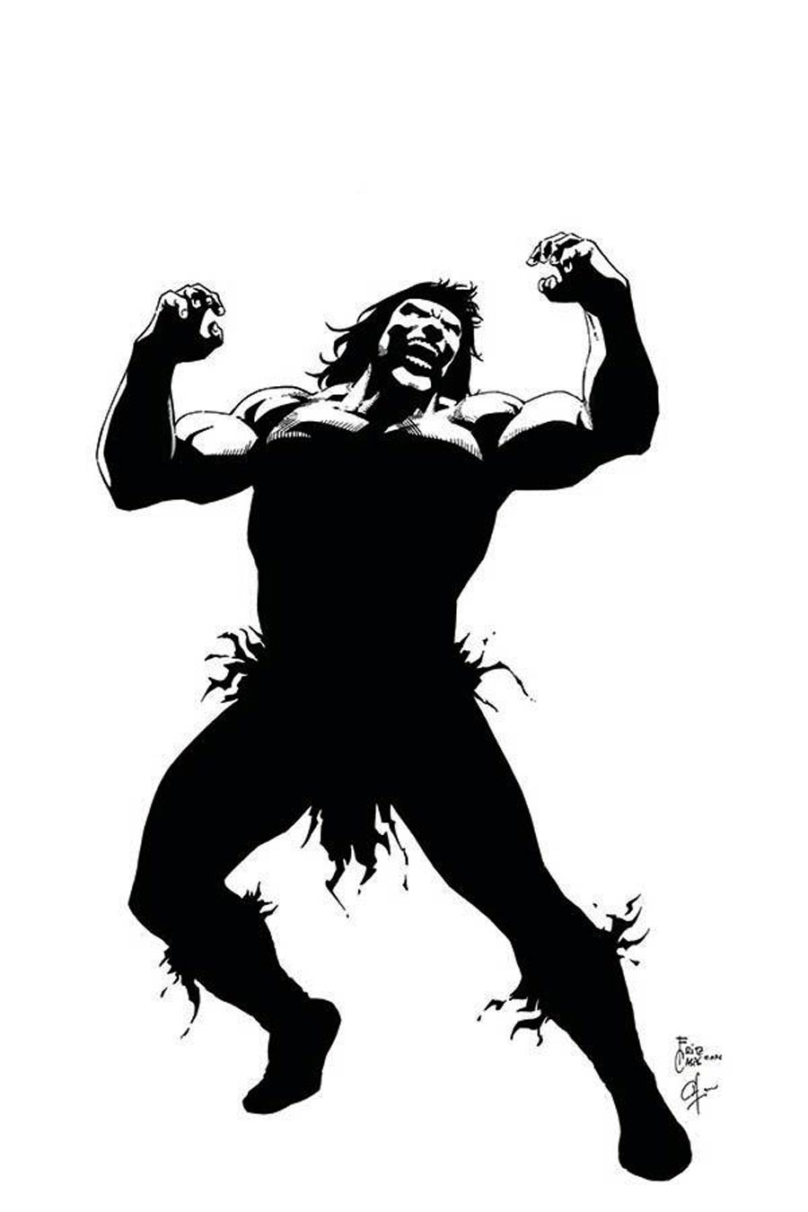Cimmerian Beyond The Black River #1 Cover J Incentive Fritz Casas Incredible Hulk 377 Parody Line Art Cover