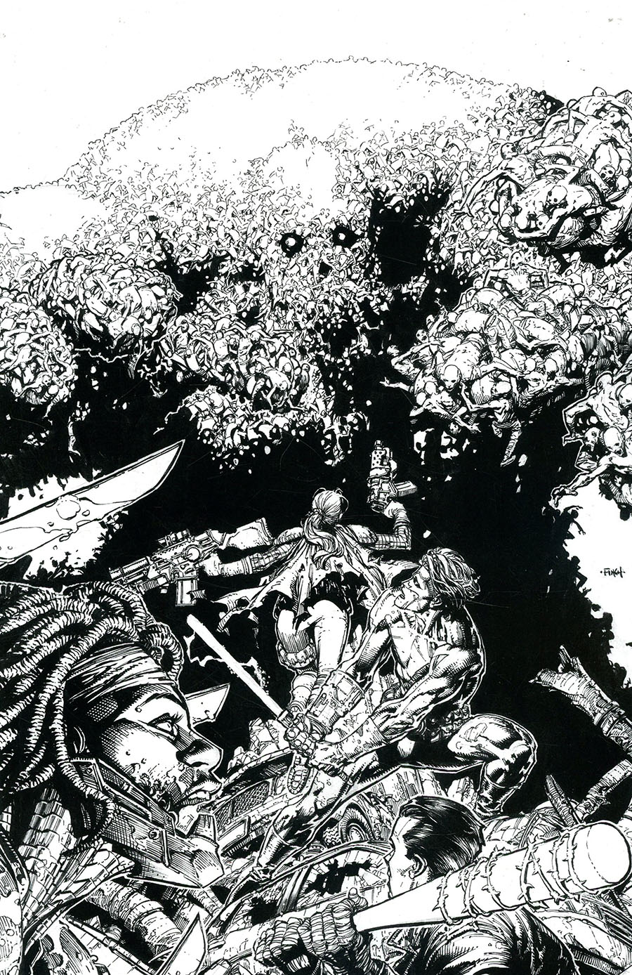 Skybound X #5 Cover F Incentive David Finch Black & White Cover