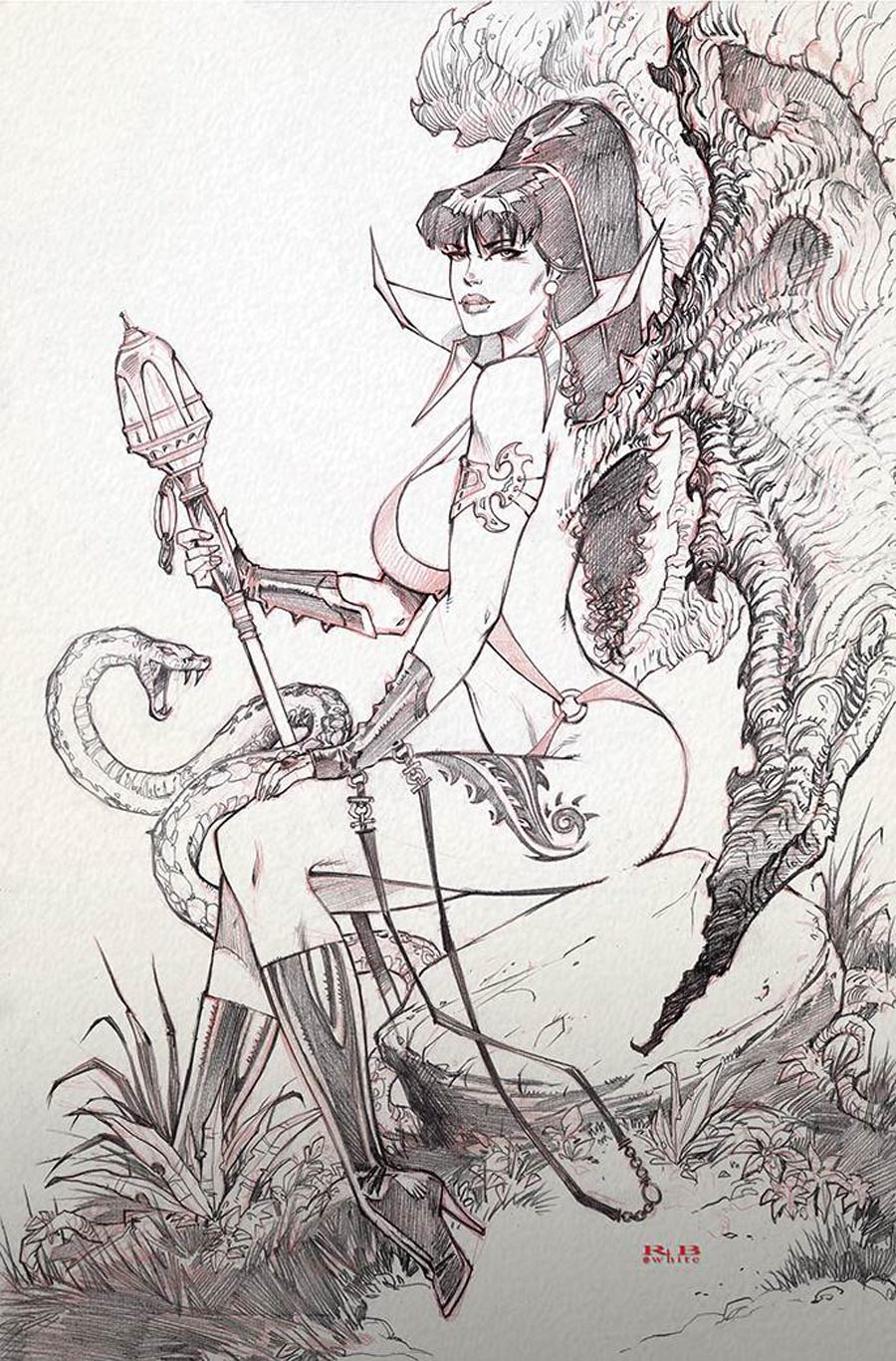 Vampirella Vol 8 #22 Cover Q Incentive RB White Black & White Virgin Cover