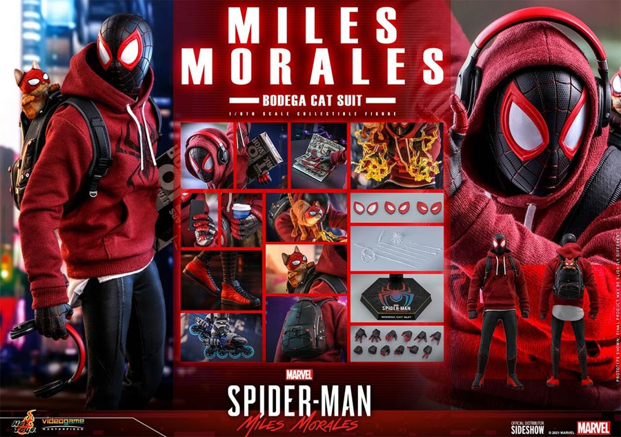 Spider-Man Miles Morales Bodega Cat Suit Sixth Scale Action Figure