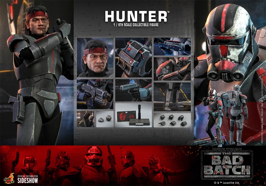 Star Wars The Bad Batch Hunter Sixth Scale Collectible Figure