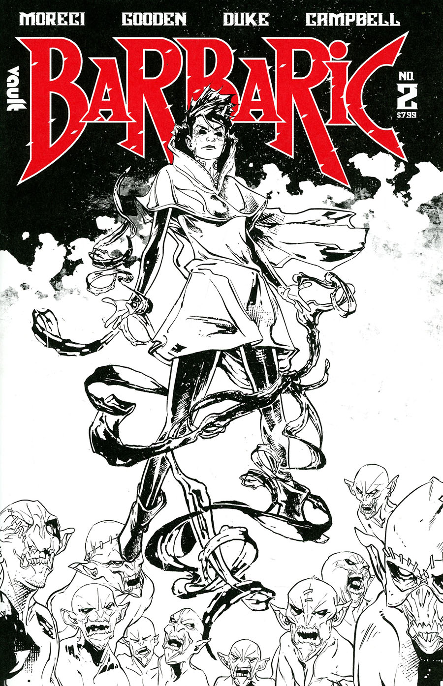 Barbaric Deluxe Black & White Edition #2 Cover A Regular Nathan Gooden Cover