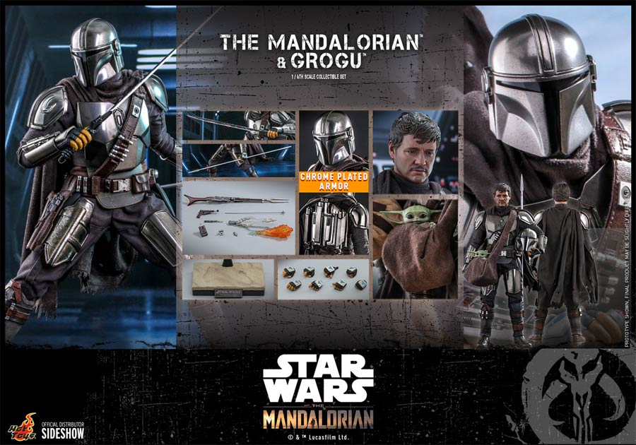 Star Wars The Mandalorian And Grogu Sixth Scale Figure Set