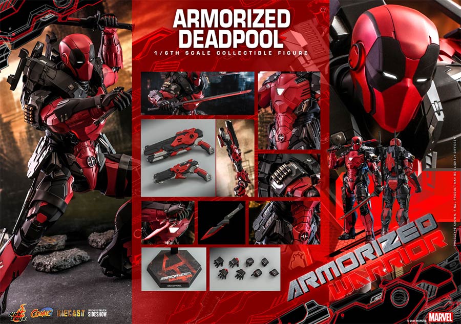 Marvel Armorized Deadpool Sixth Scale Figure